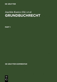 Abbildung von: Grundbuchrecht - De Gruyter