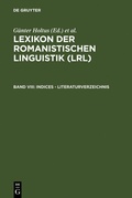 Cover: Indices - Literaturverzeichnis - De Gruyter