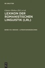 Bild: Lexikon der Romanistischen Linguistik (LRL) / Indices - Literaturverzeichnis - De Gruyter