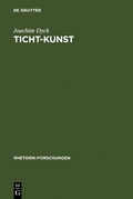 Cover: Ticht-Kunst - De Gruyter