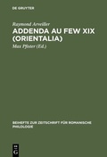 Cover: Addenda au FEW XIX (Orientalia) - De Gruyter