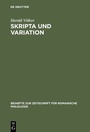 Cover: Skripta und Variation - De Gruyter