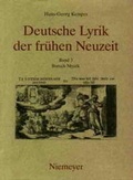 Cover: Deutsche Lyrik der fr&uuml;hen Neuzeit / Barock-Mystik - Max Niemeyer Verlag