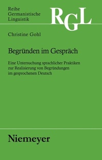 Abbildung von: Begründen im Gespräch - De Gruyter