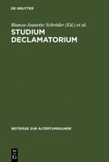 Cover: Studium declamatorium - De Gruyter
