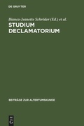 Cover: Studium declamatorium - De Gruyter