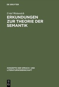 Cover: Erkundungen zur Theorie der Semantik - De Gruyter