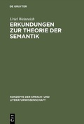 Cover: Erkundungen zur Theorie der Semantik - De Gruyter