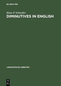 Cover: Diminutives in English - De Gruyter