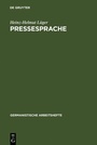 Cover: Pressesprache - De Gruyter