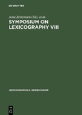 Cover: Symposium on Lexicography VIII - De Gruyter