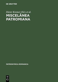 Abbildung von: Miscelânea Patromiana - De Gruyter