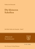 Cover: Die kleineren Schriften - De Gruyter