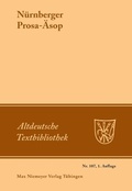 Cover: N&uuml;rnberger Prosa-&Auml;sop - De Gruyter