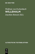 Cover: Willehalm - De Gruyter