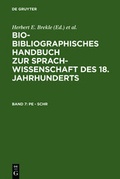 Cover: Bio-bibliographisches Handbuch zur Sprachwissenschaft des 18. Jahrhunderts / Pe - Schr - De Gruyter