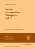 Cover: Boethius, &raquo;De consolatione Philosophiae&laquo; - De Gruyter