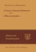 Cover: "Unser vrouwen hinfart" und "Diu Urstende" - De Gruyter