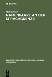 Abbildung von: Namenpaare an der Sprachgrenze - De Gruyter