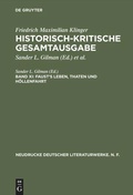 Cover: Faust's Leben, Thaten und H&ouml;llenfahrt - De Gruyter