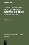 Cover: Vollst&auml;ndige deutsche Poesie - De Gruyter