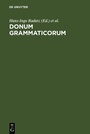 Cover: Donum Grammaticorum - De Gruyter