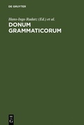 Cover: Donum Grammaticorum - De Gruyter