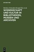 Cover: Wissenschaft und Kultur in Bibliotheken, Museen und Archiven - De Gruyter
