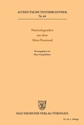 Cover: Marienlegenden aus dem Alten Passional - De Gruyter