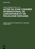 Cover: Vivacit&eacute; et diversit&eacute; de la variation linguistique - De Gruyter