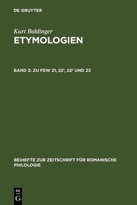 Abbildung von: Zu FEW 21, 22¹, 22² und 23 - De Gruyter
