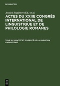 Cover: Vivacit&eacute; et diversit&eacute; de la variation linguistique - De Gruyter