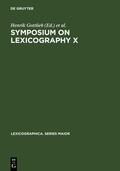 Cover: Symposium on Lexicography X - De Gruyter