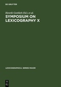 Cover: Symposium on Lexicography X - De Gruyter