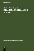 Cover: Dialogue Analysis 2000 - De Gruyter