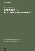 Cover: Sprache im politischen Kontext - De Gruyter