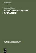 Cover: Einf&uuml;hrung in die Semantik - De Gruyter