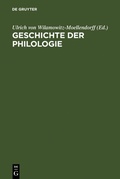 Cover: Geschichte der Philologie - De Gruyter