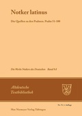 Cover: Notker latinus. Die Quellen zu den Psalmen - De Gruyter