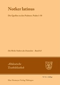 Cover: "Notker Latinus". Die Quellen zu den Psalmen - De Gruyter