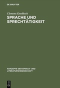 Cover: Sprache und Sprecht&auml;tigkeit - De Gruyter