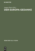 Cover: Der Europa-Gedanke - De Gruyter