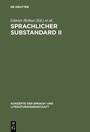 Cover: Sprachlicher Substandard II - De Gruyter