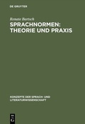 Cover: Sprachnormen: Theorie und Praxis - De Gruyter