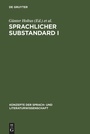 Cover: Sprachlicher Substandard I - De Gruyter