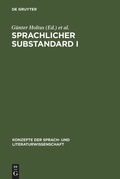 Cover: Sprachlicher Substandard I - De Gruyter