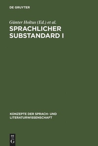 Enlarge image Cover: Sprachlicher Substandard I - De Gruyter