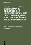 Cover: Von den Anf&auml;ngen bis 1730 - De Gruyter