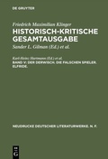 Cover: Der Derwisch. Die falschen Spieler. Elfride. - De Gruyter
