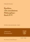 Cover: Boethius, &raquo;De consolatione Philosophiae&laquo; - De Gruyter